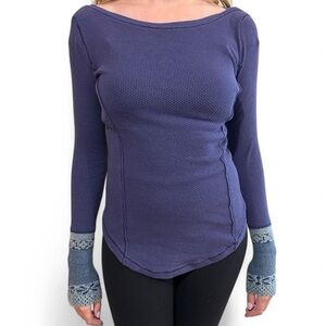 Free People Long Sleeve Purple Top